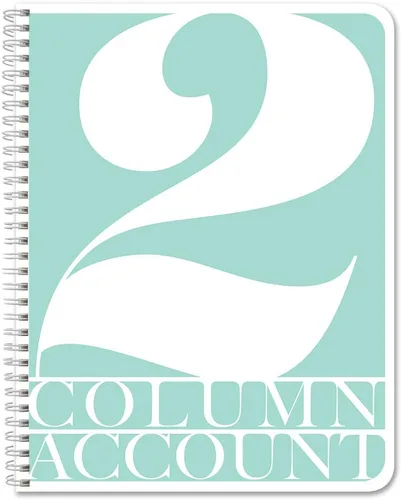 Miniatura 8 de BookFactory Libro de contabilidad de 2 columnas/libro de cuentas/libro de contabilidad/cuaderno (libro columnar de dos columnas) – tapa dura