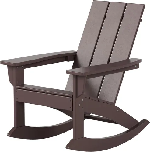 WestinTrends Ashore - Silla mecedora para patio, silla mecedora Adirondack para todo tipo de clima, moderna de granja para exteriores, porche,