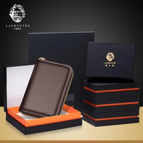 Miniatura 6 de LAORENTOU Hombres Cartera Cuero Genuino Titular De La Tarjeta Para Hombre Marca Negocios Licencia De Conductor De La Tarjeta De Crédito, Marrón 3
