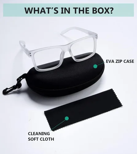 Miniatura 6 de Eyekepper Gafas de lectura fotocrómicas de transición de gran tamaño con marco grande transparente +4.0 Claro