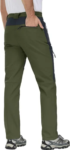 Miniatura 3 de MAGCOMSEN Men's Winter Pants Snow Pants Fleece Lined Water Resistant 4 Zip Pockets Skiing Pants