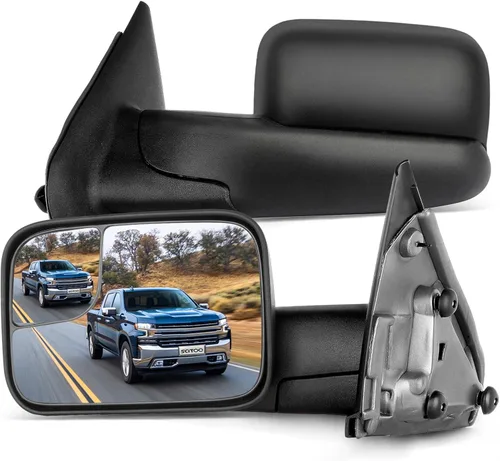 Miniatura 18 de SCITOO Compatible con espejos de remolque 2002-2008 para Dodge para Ram 1500 2003-2009 para Dodge para Ram 2500 3500 Pickup Power Heated Passenger