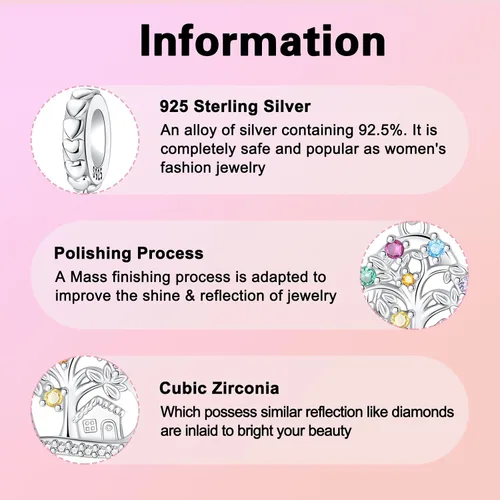 Miniatura 138 de Dije de girasol con diseño de estrella y luna y elefante para pulsera, collar de plata de ley 925, dijes de corazón de amor para mujer, regalo
