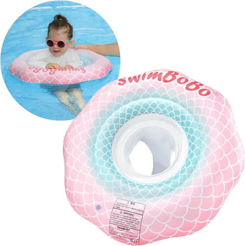 Flotador inflable de natación para bebé con asiento de seguridad, juguetes divertidos para piscina para niños de 6 a 36 meses