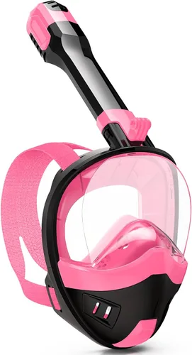 Miniatura 11 de Full Face Snorkel Mask, Snorkeling Gear for Adults Kids with Latest Dry Top Breathing System and Detachable Camera Mount, with 180 Degree Panoramic