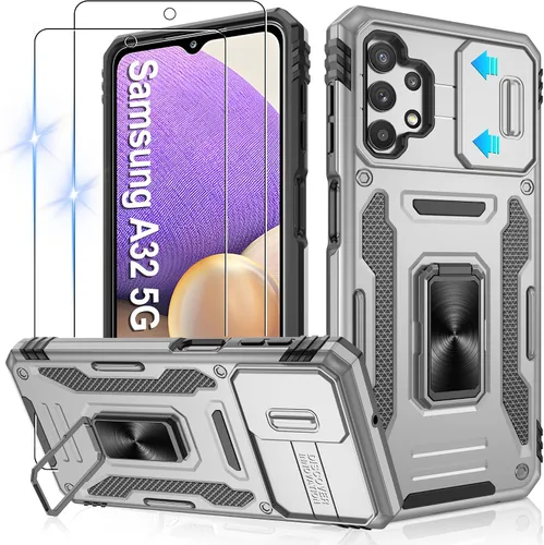 Miniatura 39 de Gritup para Samsung Galaxy S22 Funda con protectores de pantalla HD de 2 paquetes y cubierta deslizante para la cámara, protección contra caídas