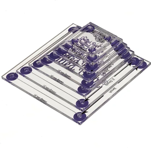 Miniatura 15 de Plantillas de acolchado de flores de The Quilted Bear – 8 plantillas de acolchado acrílicas transparentes y antideslizantes para corte preciso