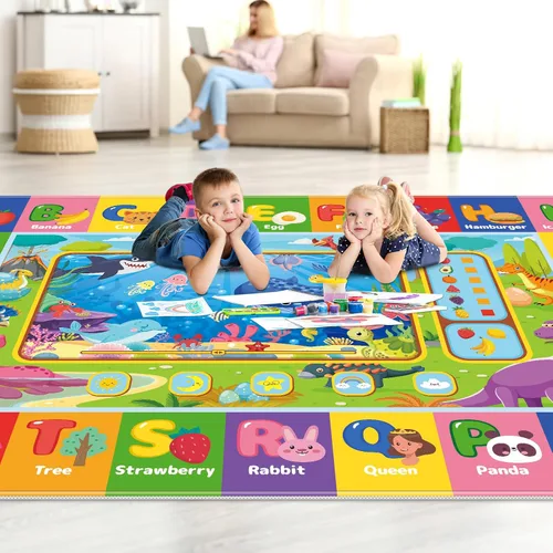 Miniatura 3 de Tapete de juego para el suelo, tapete de juego educativo para gatear, tapete suave ABC para niños, alfombra de juego para sala de juegos, aula