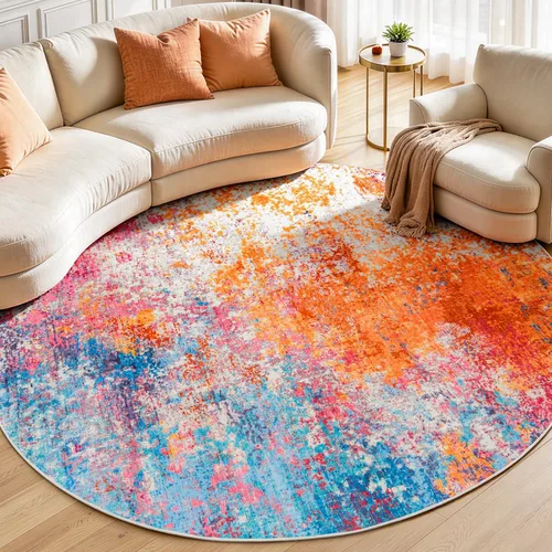 Miniatura 82 de Rugflix Alfombras de área de 8 x 10 pies para sala de estar, alfombra grande lavable, resistente a las manchas, pelo bajo, alfombra oscura moderna
