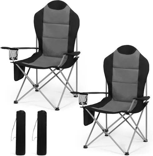 Miniatura 11 de OUTSIDER Silla plegable de camping para adultos resistente – soporta 400 libras, silla portátil para exteriores con soporte para tazas, bolsillo