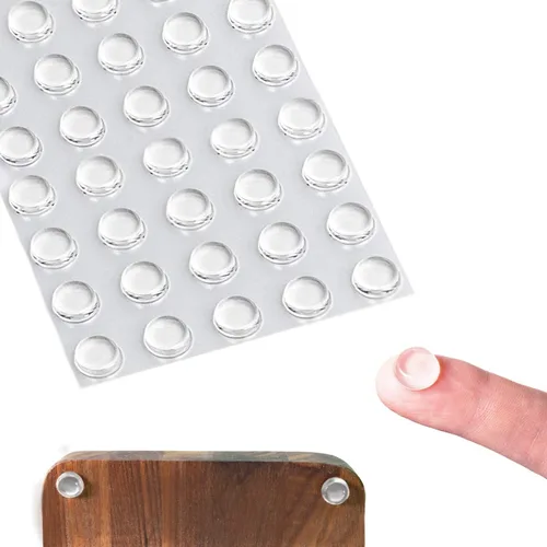 Miniatura 12 de BEADNOVA Patas de goma, 100 almohadillas de silocono, espaciadores de marco transparente, protectores de puerta de gabinete, pies de goma