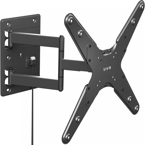 Miniatura 10 de VIVO Soporte de TV de plástico resistente de polímero y acero con brazo articulado, patrón de montaje VESA de 3.93 x 3.93 pulgadas, soporta hasta 22