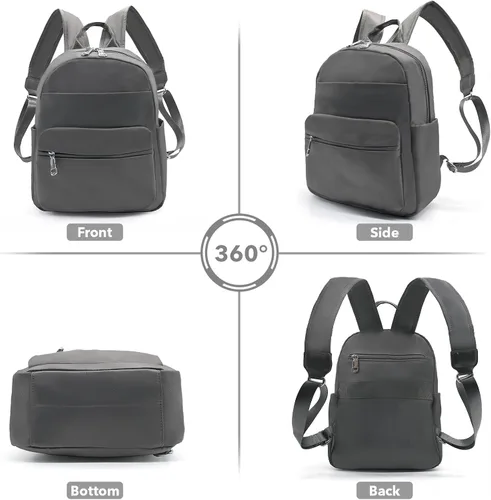 Miniatura 7 de PS PETITE SIMONE Mochila pequeña para mujer, minilatera, mochila casual a la moda, Gris, Casual