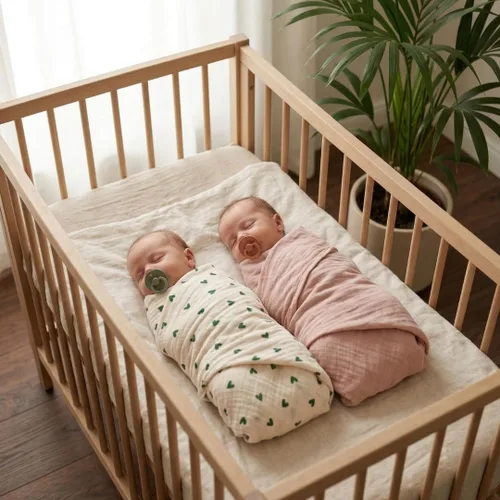 Miniatura 2 de Swaddle - 100% algodón orgánico - Mantas de muselina para recién nacido, 47 x 47 pulgadas (corazones verdes)