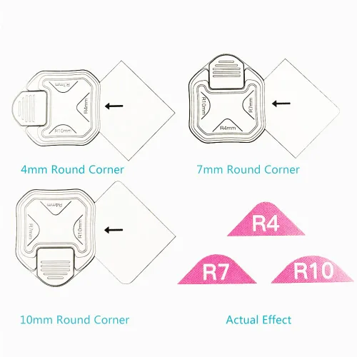 Miniatura 4 de Perforadora de esquina de papel 3 en 1, perforadoras para manualidades, perforadora de agujeros DIY, para hacer tarjetas con fotos y álbumes de Verde
