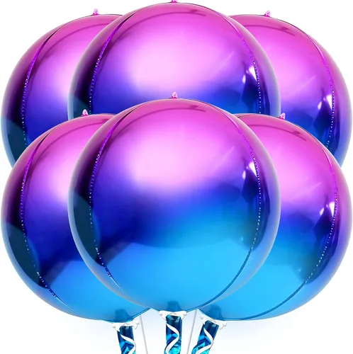 Miniatura 20 de KatchOn, Globos de papel aluminio de color rosa claro, 22 pulgadas, paquete de 6 unidades, globos de Mylar rosa claro para decoraciones de Navidad