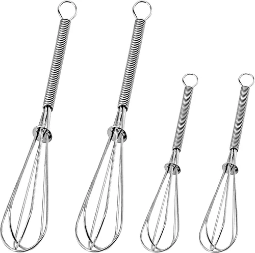 Miniatura 11 de Anaeat Mini batidores de alambre, juego de 2 batidores portátiles de acero inoxidable para cocina y batidor de huevos con alambre grueso, globo 2