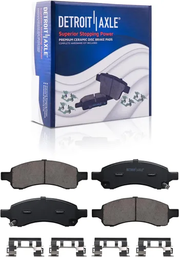 Miniatura 6 de Detroit Axle - Kit de freno delantero para Chevrolet Trailblazer GMC Envoy 2007 2008 2006-2009, rotores de freno de disco, pastillas de freno