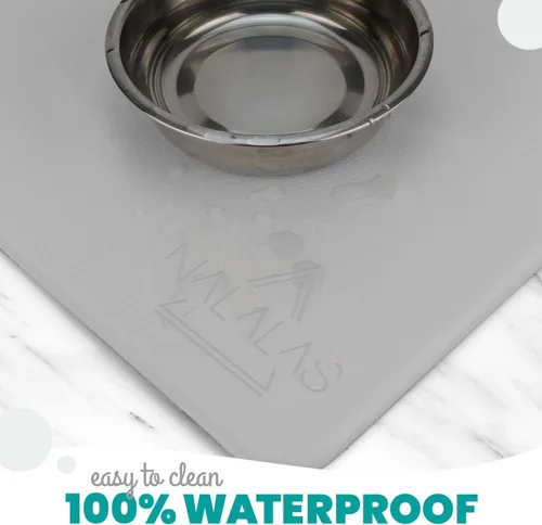 Miniatura 3 de NALALAS Tapete grande para perros para alimentos y agua, tapete para alimentación de gatos Gran tapete impermeable para cuenco de perro Tapete