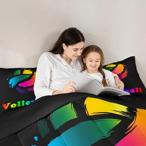 Miniatura 86 de Feelyou Juego de edredón de baloncesto para niñas y niños, juego de ropa de cama con juegos de pelota, decoración de habitación, regalo para amantes