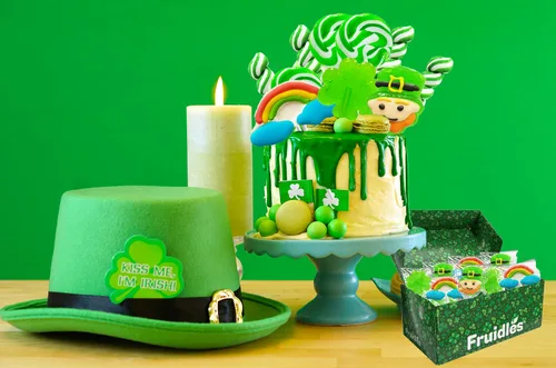 Miniatura 6 de Fruidles Paquete de 12 paletas con diseño de duende y arco iris del día de San Patricio, caja de recuerdos de fiesta, envueltas individualmente