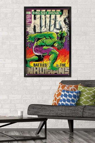 Miniatura 2 de Trends International Marvel Comics Hulk - Póster especial #1 para pared, 34 pulgadas de largo x 22.4 pulgadas, versión enmarcada en negro Versión