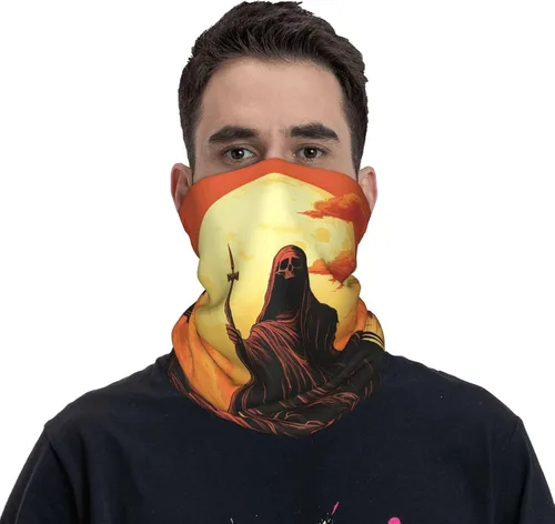 Miniatura 2 de grim reaper skull angel sun Death red Neck Gaiter Face Cover Balaclava Gaiter Mask for Men Women Bandana for Motorcycle Cycling Riding Skiing Party