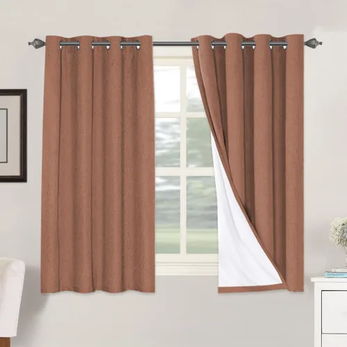 Miniatura 24 de H.VERSAILTEX Cortinas opacas de lino de 72 pulgadas de largo, 100% absolutamente opacas, con aislamiento térmico, con textura de lino, cortinas