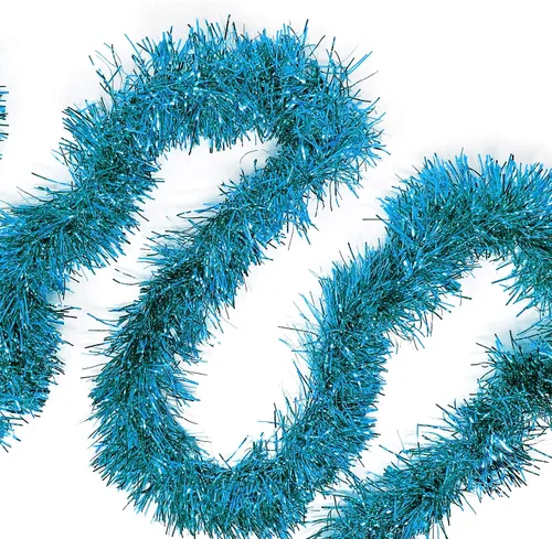 Miniatura 8 de Allgala Guirnalda de oropel negro, guirnalda de oropel metálica de 50 pies para árbol de Navidad, decoración para árbol festivo, barandilla