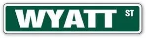 Wyatt Street - Adhesivo adhesivo para pared para niños, habitación de niños, niños, niñas, para automóvil, pared, laptop, celda, camión, para