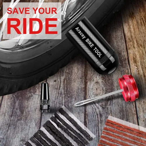 Miniatura 7 de Kit de reparación de neumáticos de bicicleta sin cámara para neumáticos de bicicleta de montaña y carretera, resma combinada, aspecto de cápsula