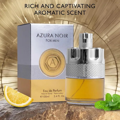 Miniatura 4 de Azura Noir para Hombre Eau De Parfum - Fragancia Especiada y Amadeirada - Opción de Colonia de Larga Duración para Uso Diario - Notas Superiores