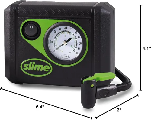 Miniatura 9 de Slime 40059 Inflador de neumáticos, Junior, Compacto, Potente, Compresor de Aire Portátil para Coche, Ligero, Analógico, Reparación de Neumáticos