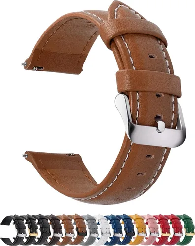 Fullmosa Axus 12 colores para correa de reloj de liberación rápida, correa de reloj de cuero genuino 0.551 pulgadas 0.630 pulgadas, 0.709 pulgadas,