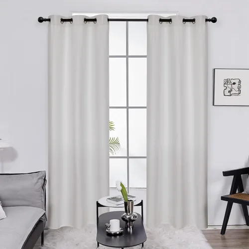 Miniatura 165 de Deconovo Cortina opaca, para oscurecer la habitación Gris claro