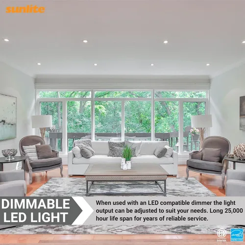 Miniatura 5 de Sunlite Foco reflector LED MR16 41654, 7 vatios (reemplazo de bombilla halógena de 50 W) 120 voltios, 550 lúmenes, haz de inundación de 35°, base