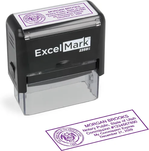 Miniatura 80 de ExcelMark Sello Notarial para los 50 Estados - Sello Oficial del Estado - Texas Negro