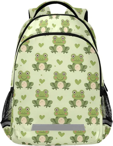 Miniatura 42 de MNSRUU Mochila escolar con correa para el pecho, mochila para laptop Galaxy Planets, mochila de senderismo de viaje para niños y niñas, Animal 031