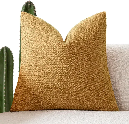 Miniatura 14 de Foindtower Fundas de almohada decorativas con textura de boucle, fundas de almohada sólidas, neutrales, suaves y acogedoras para silla, sofá