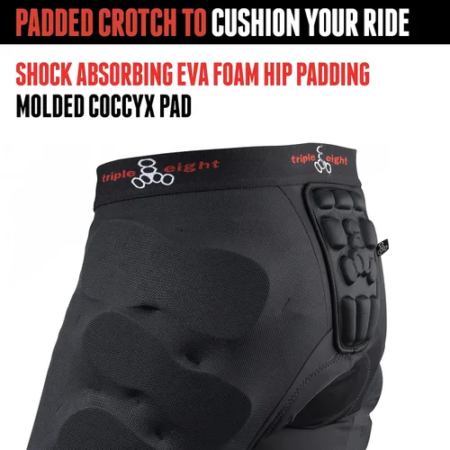 Miniatura 3 de Triple Eight Bike Bumsaver - Pantalones cortos acolchados para hombre para BMX ciclismo y ciclismo