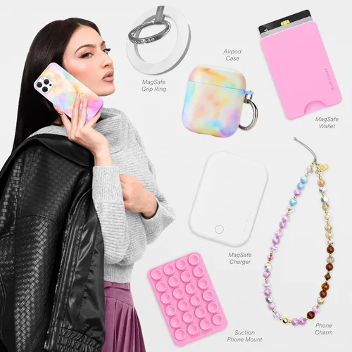 Miniatura 2 de VELVET CAVIAR para iPhone 13 Pro - Funda compatible con MagSafe - Probada para caídas de 10 pies - Estampado de tie dye en tonos pastel Pastel Tie