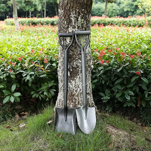 Miniatura 7 de 2 piezas de mango mini pala con palas para excavar – Pala de punta cuadrada de metal – pala recta de acero (wh000007)