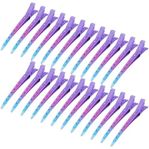 Miniatura 27 de 24 Paquetes de Pinzas Pico de Pato, Bantoye 2.75 Pulgadas Pinzas de Cocodrilo Rizadoras de Metal Antioxidante con Agujeros para Peinado del Cabello