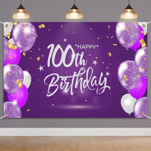 Miniatura 27 de HAMIGAR Fondo de pancarta de feliz cumpleaños número 10 de 6 x 4 pies, decoraciones de cumpleaños de 10 años, suministros de fiesta para niñas