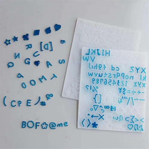 Miniatura 4 de Molde de silicona pequeño de resina flexible con forma de letra y número, fácil de liberar, perfecto para llavero y resina con números artísticos