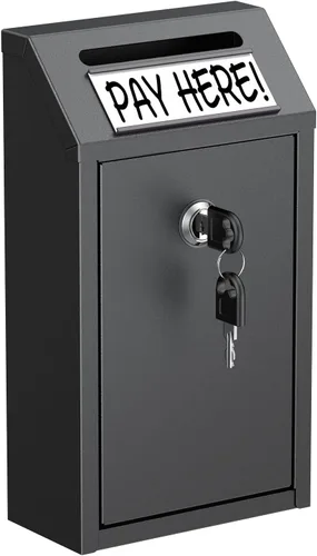 Miniatura 10 de Uniclife Caja para llaves para exterior, caja de donación de metal con cerradura de combinación, caja de sugerencias segura, buzón montado