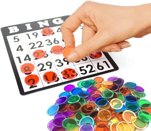 Miniatura 4 de Juego de Bingo Magnético - 100 PCS Fichas de Metal con Anillo Naranja/Fichas de Póquer de Plástico/Marcadores/Conteo Matemático/Exploración Naranja