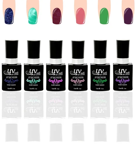 Miniatura 2 de Esmalte de uñas de gel curado con lámpara UV o LED, juego de 6 unidades (HONOLULU)