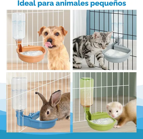 Miniatura 5 de Vannon Botella de agua para mascotas de 16oz, dispensador de tazón de agua por gravedad para jaula, dispensador de agua anti-desbordamiento