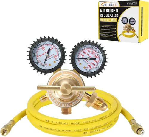 Miniatura 10 de BETOOLL indicadores de regulador de oxígeno y gas para soldaduras para kits de corte con soplete Victor CGA 540.